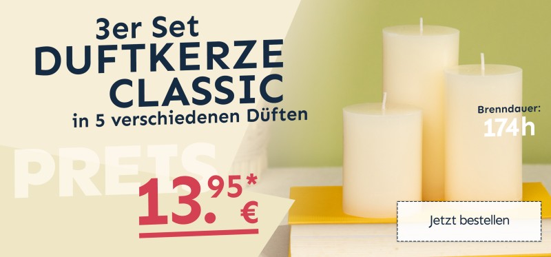 Duftkerze Classic - 3er Set